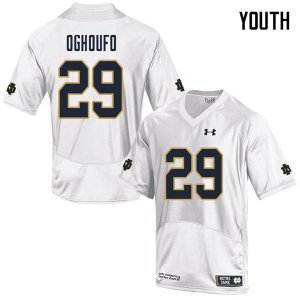 Notre Dame Fighting Irish Youth Ovie Oghoufo #29 White Under Armour Authentic Stitched College NCAA Football Jersey AHW2099OB